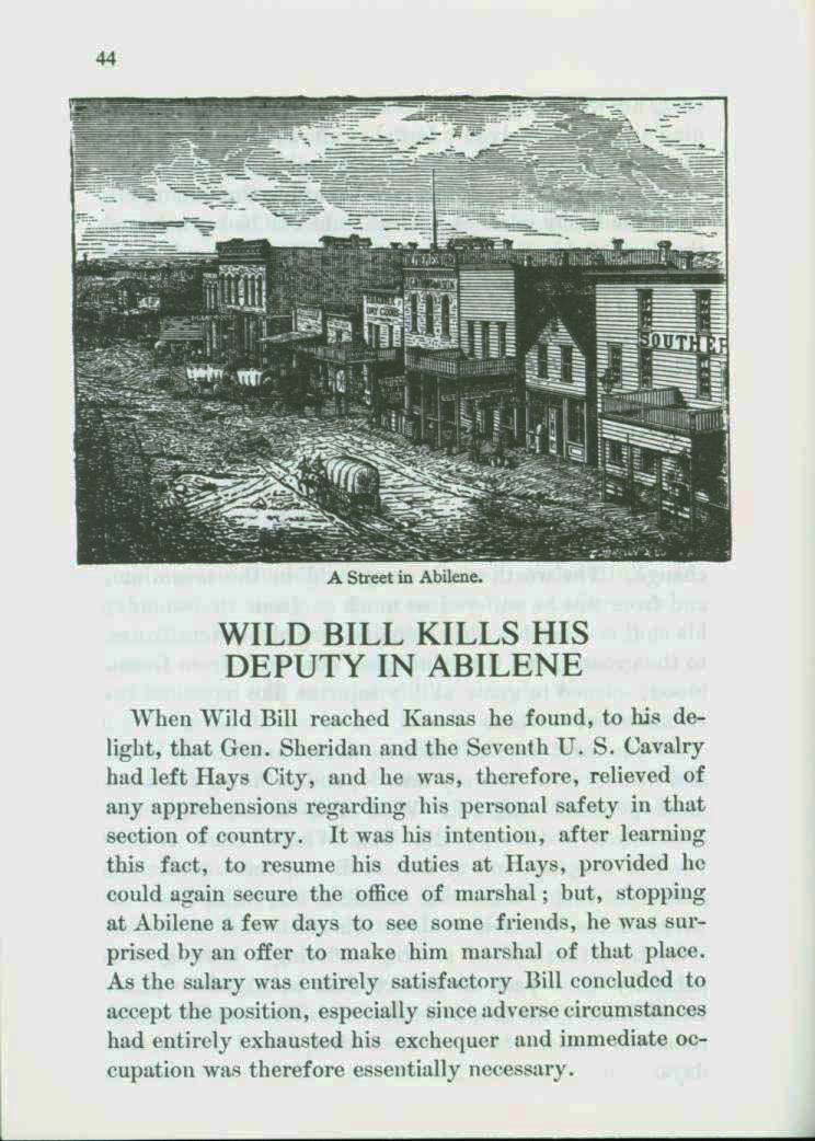 THE LIFE AND WONDERFUL ADVENTURES OF WILD BILL (J. B. Hickok). vist0013f